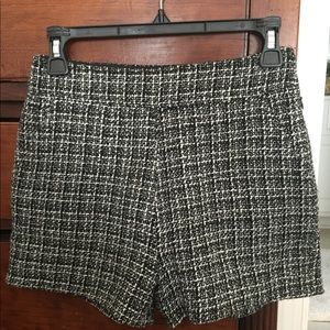 Black and white High waisted shorts